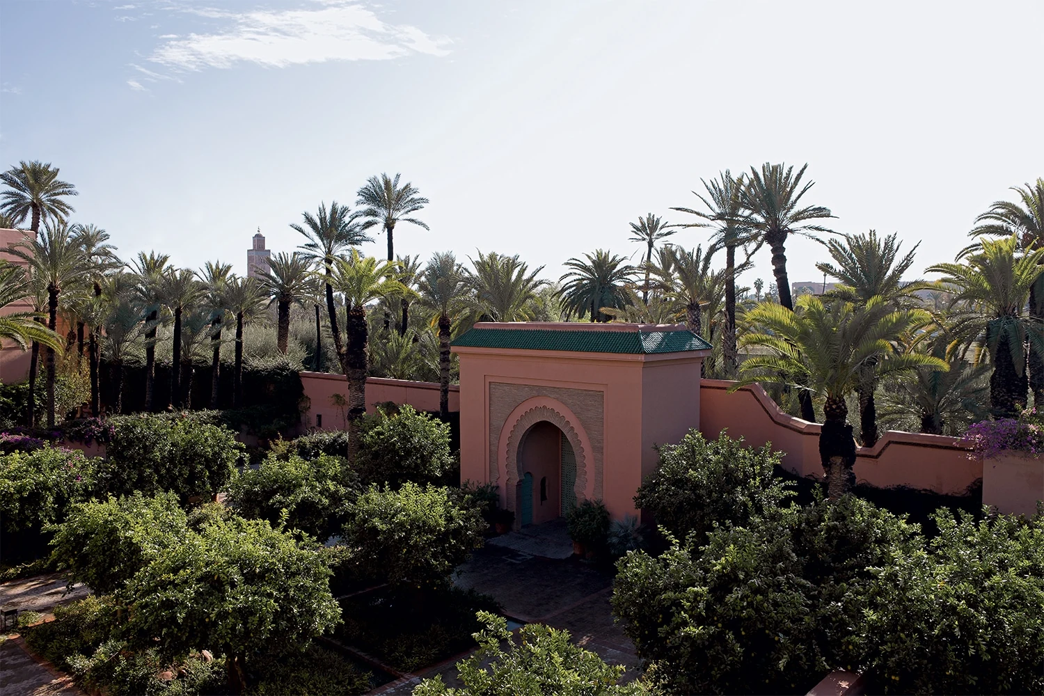Jardins e arquitetura marroquina do Royal Mansour Marrakech