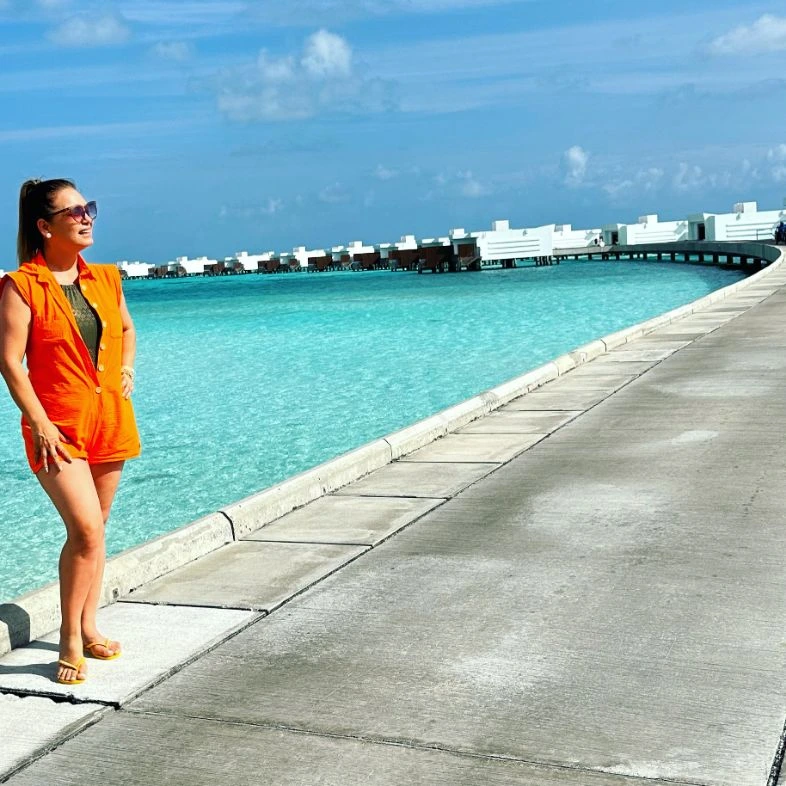 Adriana nas Maldivas